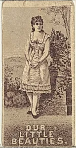 From the Actresses series (N57) promoting Our Little Beauties Cigarettes for Allen & Ginter brand tobacco products by Allen & Ginter|A. Hoen & Co.