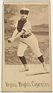 From the Girl Baseball Players series (N48, Type 1) for Virginia Brights Cigarettes by Allen & Ginter