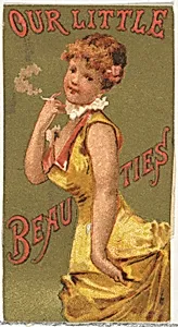 From the Girls and Children series (N58) promoting Our Little Beauties Cigarettes for Allen & Ginter brand tobacco products by Allen & Ginter