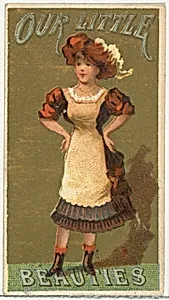 From the Girls and Children series (N58) promoting Our Little Beauties Cigarettes for Allen & Ginter brand tobacco products by Allen & Ginter