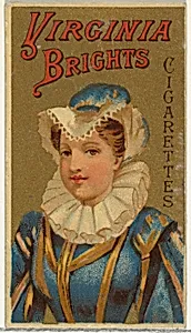 From the Girls and Children series (N64) promoting Virginia Brights Cigarettes for Allen & Ginter brand tobacco products by Allen & Ginter