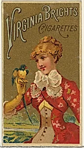 From the Girls and Children series (N64) promoting Virginia Brights Cigarettes for Allen & Ginter brand tobacco products by Allen & Ginter