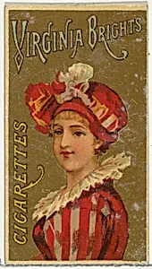 From the Girls and Children series (N64) promoting Virginia Brights Cigarettes for Allen & Ginter brand tobacco products by Allen & Ginter