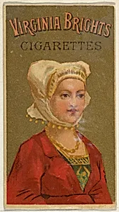 From the Girls and Children series (N64) promoting Virginia Brights Cigarettes for Allen & Ginter brand tobacco products by Allen & Ginter