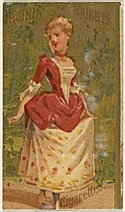 From the Girls and Children series (N64) promoting Virginia Brights Cigarettes for Allen & Ginter brand tobacco products by Allen & Ginter