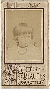 From the Girls series (N59) promoting Little Beauties Pressed Cigarettes for Allen & Ginter brand tobacco products by Allen & Ginter