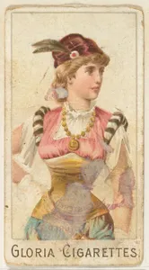 From the series "Sports Girls" (C190), issued by the American Cigarette Company, Ltd., Montreal, to promote Gloria Cigarettes
