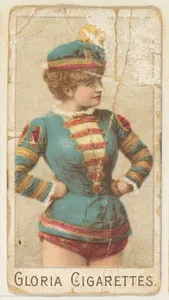 From the series "Sports Girls" (C190), issued by the American Cigarette Company, Ltd., Montreal, to promote Gloria Cigarettes