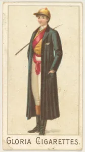 From the series "Sports Girls" (C190), issued by the American Cigarette Company, Ltd., Montreal, to promote Gloria Cigarettes