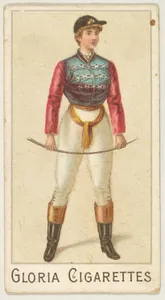 From the series "Sports Girls" (C190), issued by the American Cigarette Company, Ltd., Montreal, to promote Gloria Cigarettes