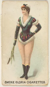 From the series "Sports Girls" (C190), issued by the American Cigarette Company, Ltd., Montreal, to promote Gloria Cigarettes