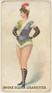 From the series "Sports Girls" (C190), issued by the American Cigarette Company, Ltd., Montreal, to promote Gloria Cigarettes