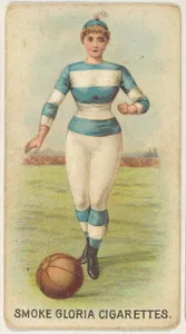 From the series "Sports Girls" (C190), issued by the American Cigarette Company, Ltd., Montreal, to promote Gloria Cigarettes