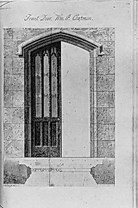 Front Door for Whitby, William P. Chapman House, Rye, New York by Alexander Jackson Davis