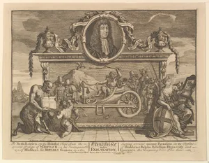 Frontispiece and Its Explanation (Twelve Large Illustrations for Samuel Butler's Hudibras, Plate 1)