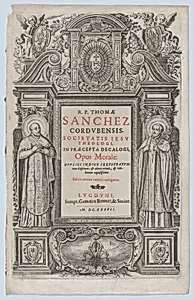 Frontispiece for 'Opus morale in praecepta Decalogi' by Charles Audran