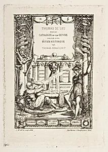 Frontispiece for the Catalogue of the work of Thomas De Leu by Charles Meryon|Thomas de Leu
