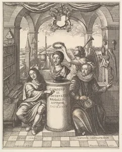 Frontispiece from Thomas Sprat's "The History of the Royal Society of London"