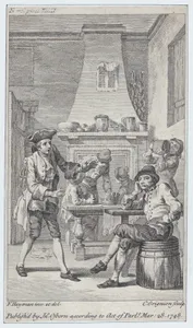 Frontispiece to Tobias Smollett's "Roderick Random"