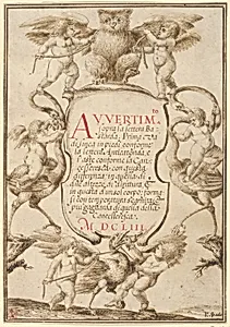 Frontispiece with Putti and Animals