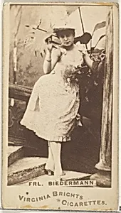 Fräulein Biedermann, from the Actors and Actresses series (N45, Type 1) for Virginia Brights Cigarettes by Allen & Ginter