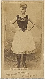Fräulein Glaser, from the Actors and Actresses series (N45, Type 1) for Virginia Brights Cigarettes by Allen & Ginter