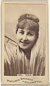 Fräulein Ilga, from the Actors and Actresses series (N45, Type 1) for Virginia Brights Cigarettes by Allen & Ginter