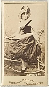 Fräulein Ilga, from the Actors and Actresses series (N45, Type 1) for Virginia Brights Cigarettes by Allen & Ginter
