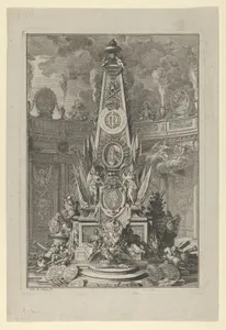 Funeral monument to Charles V, Duke of Lorraine, frontispiece to 'Les Actions glorieuses de S.A.S. Charles Duc de Lorraine'