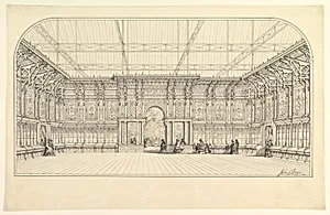 Gallery Lined with Display Cases