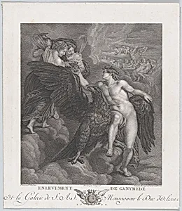 Ganymede, leaning on an eagle, receiving the cup from Hebe by Grangeret|Peter Paul Rubens|Benoît Louis Henriquez