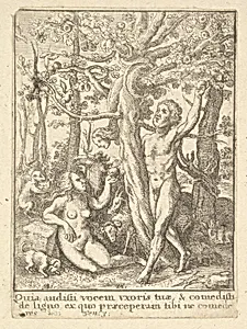 Garden of Eden, from the Dance of Death by Wenceslaus Hollar|Hans Holbein the Younger