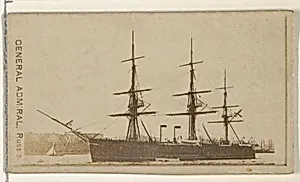 General Admiral, Russia, from the Famous Ships series (N50) for Virginia Brights Cigarettes by Allen & Ginter