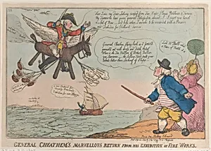 General Cheathem's Marvellous Return from His Exhibition of Fire Works by Thomas Tegg|Thomas Rowlandson