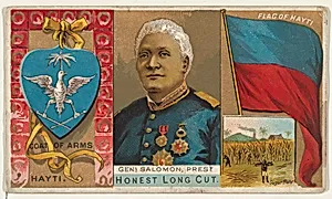 General Salomon, President of Haiti, from the Rulers, Flags, and Coats of Arms series (N126-1) issued by W. Duke, Sons & Co. by W. Duke, Sons & Co.