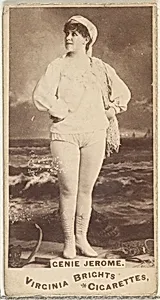 Genie Jerome, from the Actors and Actresses series (N45, Type 1) for Virginia Brights Cigarettes by Allen & Ginter