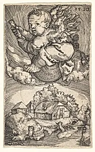 Genius on a Globe Floating in the Air