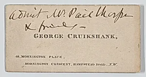 George Cruikshank, calling card
