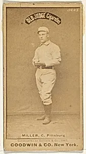 George Frederick "Doggie" Miller, Catcher, Pittsburgh, from the Old Judge series (N172) for Old Judge Cigarettes by Goodwin & Company