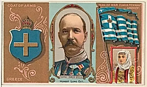 George I, King of Greece, from the Rulers, Flags, and Coats of Arms series (N126-1) issued by W. Duke, Sons & Co. by W. Duke, Sons & Co.