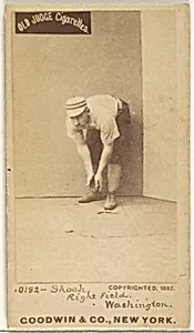 George Quintus Shoch, Right Field, Washington Nationals, from the Old Judge series (N172) for Old Judge Cigarettes by Goodwin & Company