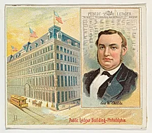 George W. Childs, Philadelphia Public Ledger, from the American Editors series (N35) for Allen & Ginter Cigarettes by Allen & Ginter