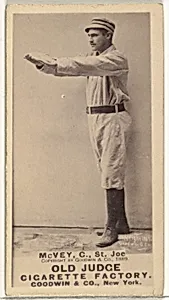 George W. McVey, Catcher, St. Joseph Clay Eaters, from the Old Judge series (N172) for Old Judge Cigarettes by Goodwin & Company