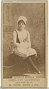 Georgie Dennon, from the Actors and Actresses series (N145-3) issued by Duke Sons & Co. to promote Cross Cut Cigarettes by W. Duke, Sons & Co.