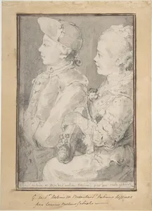 Germain-Augustin and Rose de Saint-Aubin, Drawn by Their Uncle