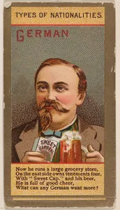 German, from Types of Nationalities (N240) issued by Kinney Bros.