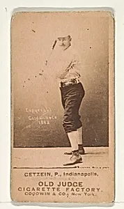 Getzein, Pitcher, Indianapolis, from the Old Judge series (N172) for Old Judge Cigarettes by Goodwin & Company
