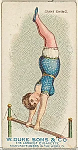 Giant Swing, from the Gymnastic Exercises series (N77) for Duke brand cigarettes by W. Duke, Sons & Co.