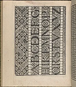 Giardineto novo di punti tagliati et gropposi per exercitio & ornamento delle donne (Venice 1554), page 20 (verso) by Lloyd, Wallis & Lloyd|Matteo Pagano