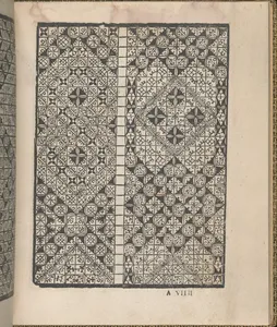 Giardineto novo di punti tagliati et gropposi per exercitio & ornamento delle donne (Venice 1554), page 5 (verso)